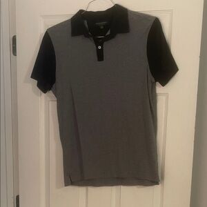 Banana Republic Gray and Black Polo Shirt